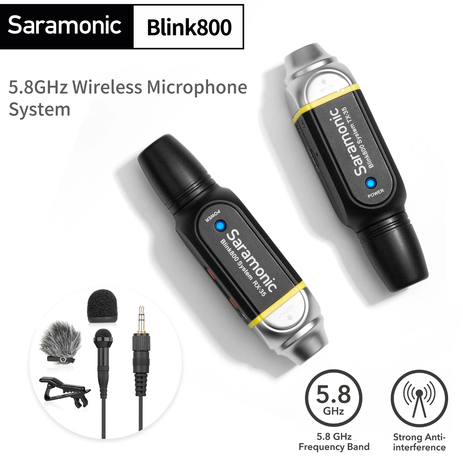 

Беспроводная микрофонная система Saramonic Blink800 B1 B2 B3 5,8 ГГц аудиомикрофон 3,5 мм XLR 6,35 мм разъем Blink 800 для камеры микшера гитары