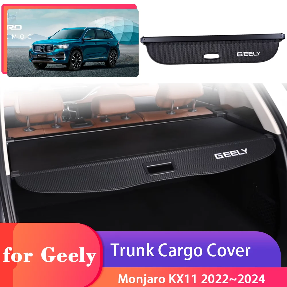 Car Trunk Cargo Cover for Geely Xingyue L Monjaro KX11 2022~2024 Luggage Storage Security Shield Curtain Partition Accessories