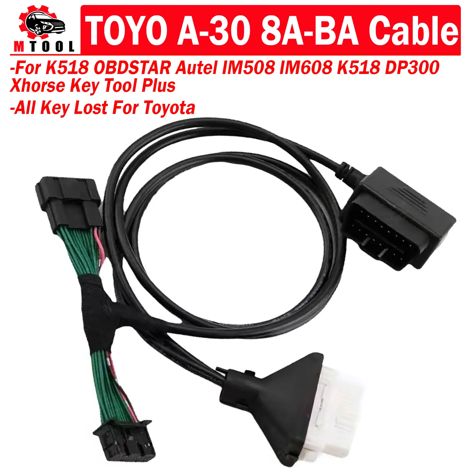 

A30 A-30 8A-BA для Toyota 4A Кабель для смарт-ключа OBDSTAR Autel IM508 IM608 K518 Xhorse Key Tool Plus для TMLF19T TMLF19D Toyota-30