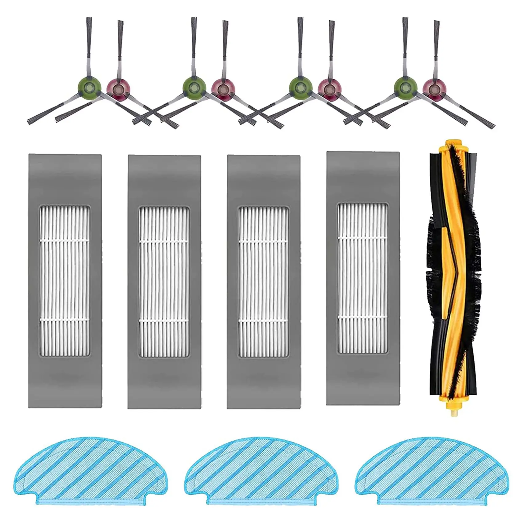 Reinigungs tuch bürsten filter zubehör ersatzteile set für ecovacs deebot n8 pro n8 pro staubsauger roboter