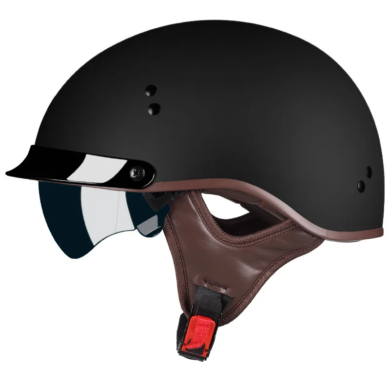 DOT Certified Half-Helmet Motorcycle Helmet Classic Vintage Helmet Lightweight Design Motorbike Helmet Cascos Para Moto