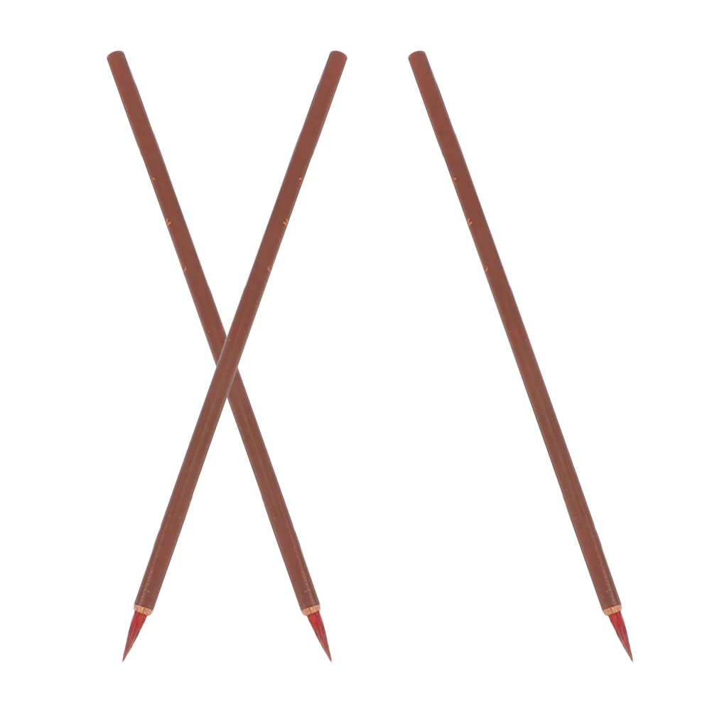 3 Pcs Little Red Writing Brush Traditional Calligraphy for Painting Delicate Pens Chinese Ink