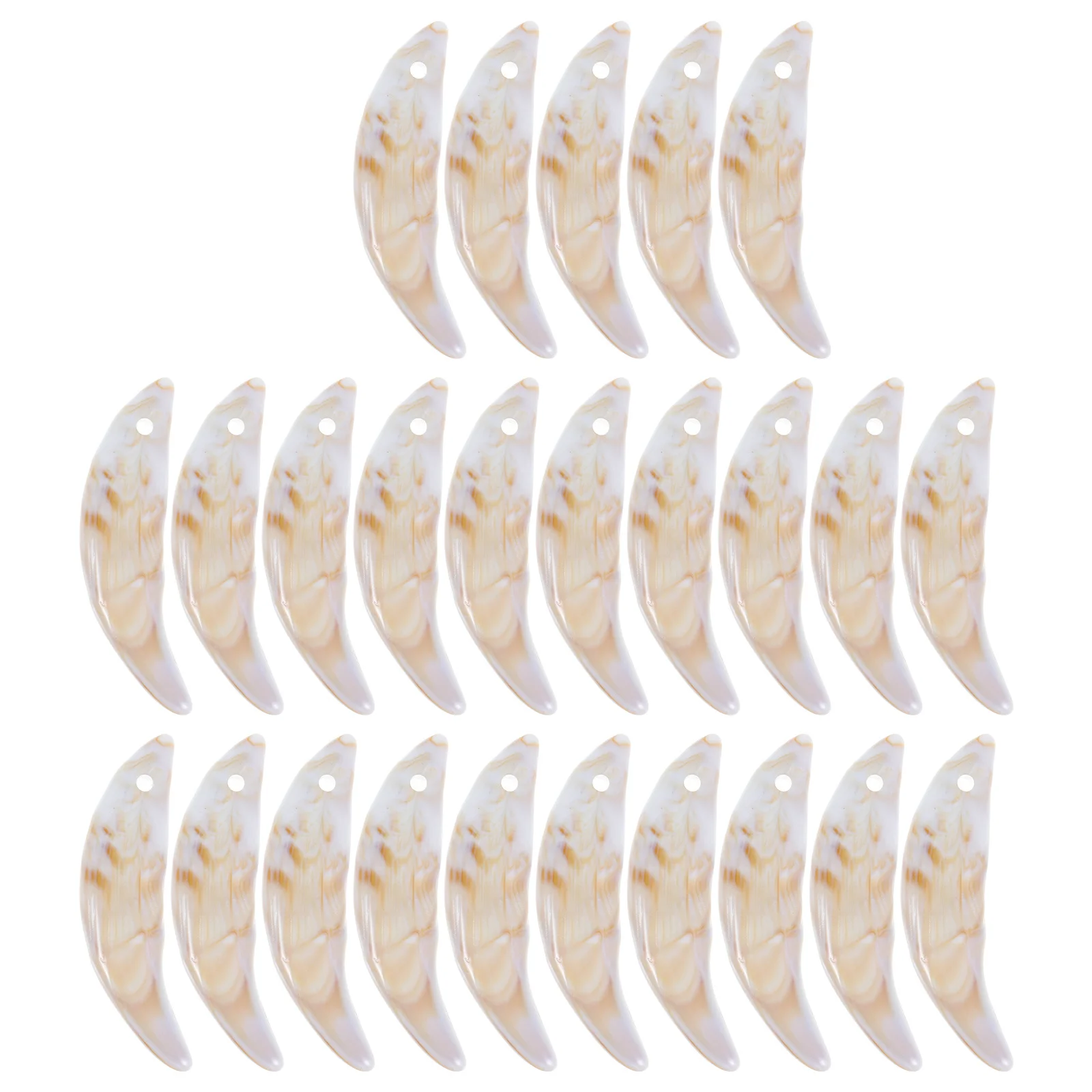 

25Pcs Wolf Fang Pendants for Jewelry Making Plastic Animal Tooth Charms DIY Accessories for Necklaces Bracelets Halloween