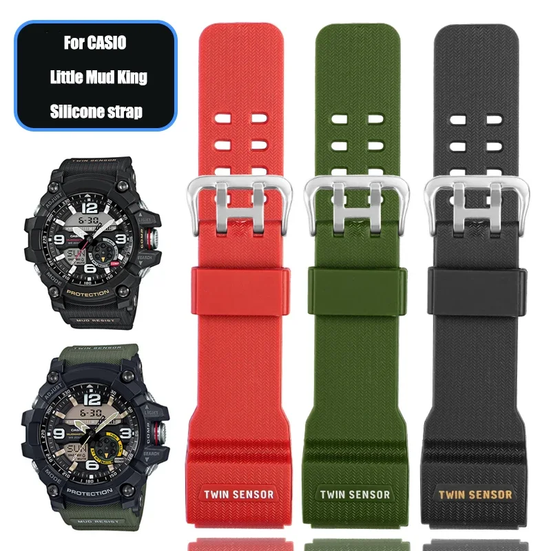 Resin Silicone Watch Band For Casio G-SHOCK Little/Small Mud King GG-1000 GWG-100 GSG-100 Rubber Waterproof Sport Strap Bracelet