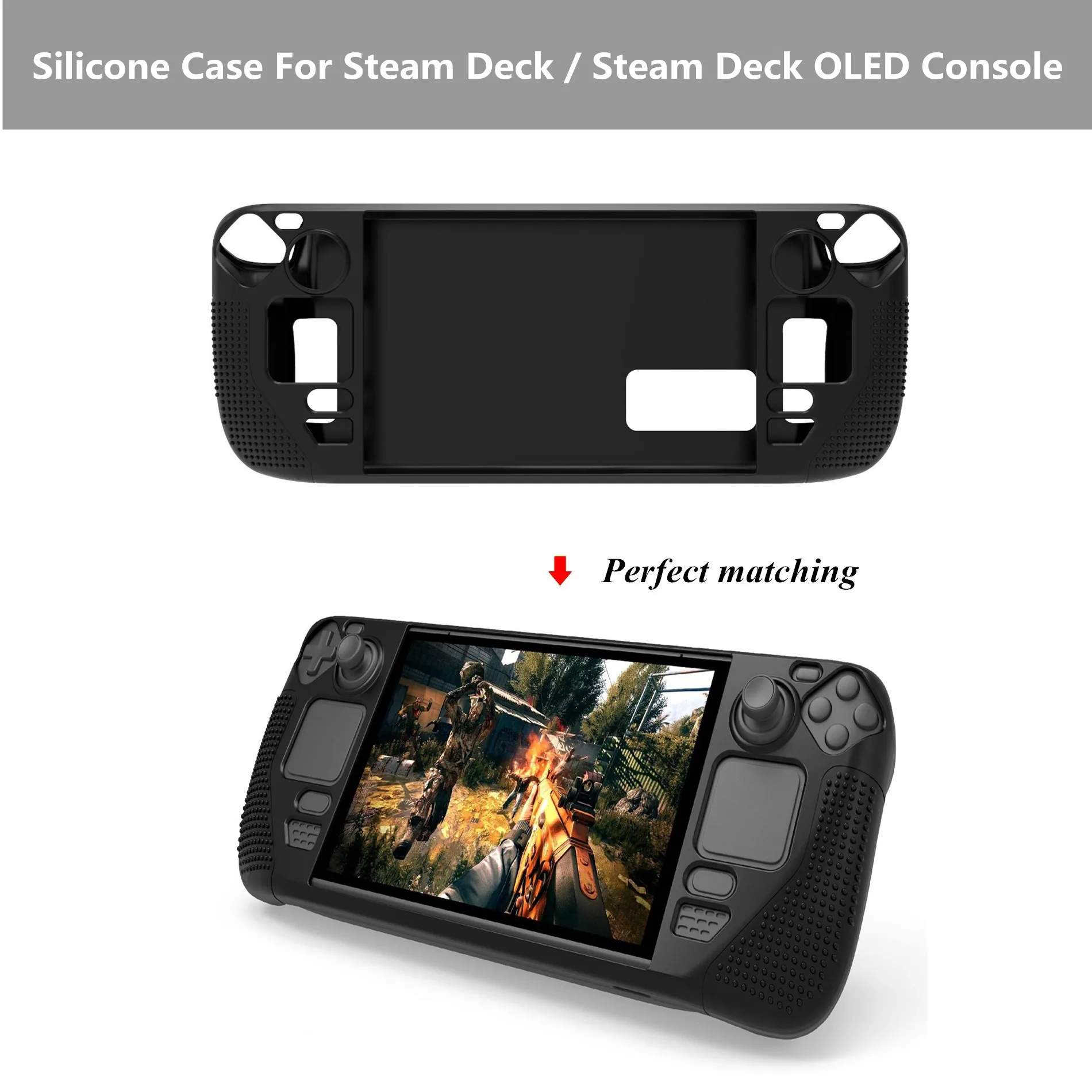 Staem Deck OLED Accessories Silicone Case For Steam Deck OLED Game Console Full  Cover Shell Protection Case for Steam Deck OLED