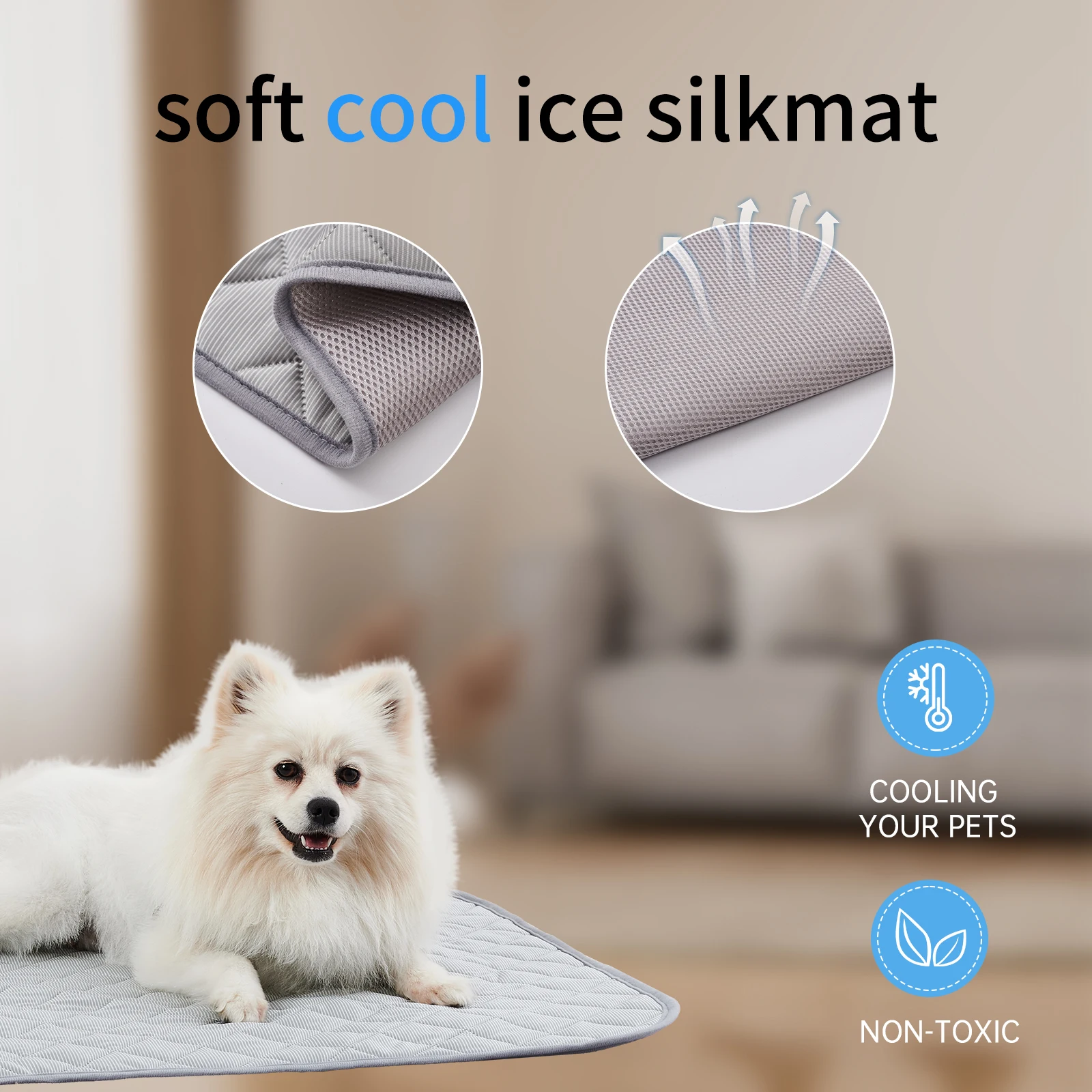 Dog Cooling Mat Summer Dog Beds for Small Large Dog Cushion Cat Blanket Breathable Pet Puppy Sofa Pad Washable Car Dogs Ice Mat