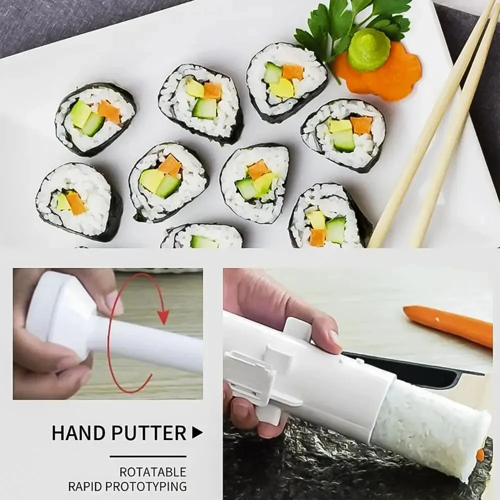 1PC Quick Sushi Maker Roller Rice Mold Vegetable Meat Rolling Gadgets DIY Sushi Device Making Machine Kitchen Ware