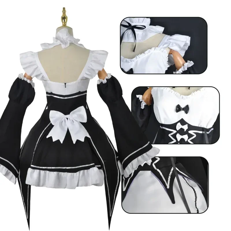 Anime Ram Rem Lolita Cosplay Costumes pour femmes, Re Life In A Other World STORontari, Robe Loli, Halloween Party, Trempé