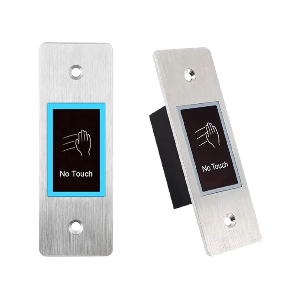 Modern DC 10-24V Door Access Control Touch Free LED Indicator Touchless Exit Button Durable IR Exit Button Home Security System