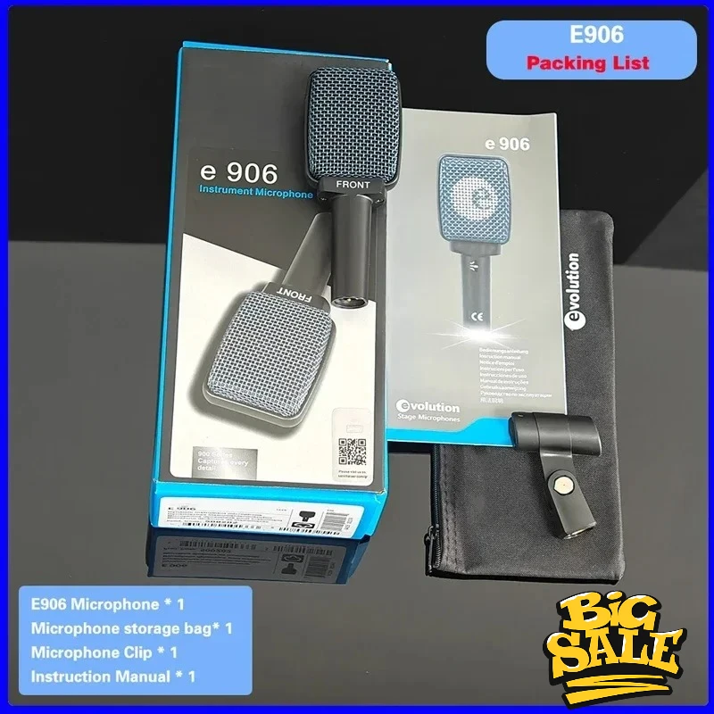 

Комплект из 2 микрофонов Evolution 900 Series E906: гиперкардиоидные динамические микрофоны для инструментов, прямых трансляций, конференций, вокала. Оптовая продажа.