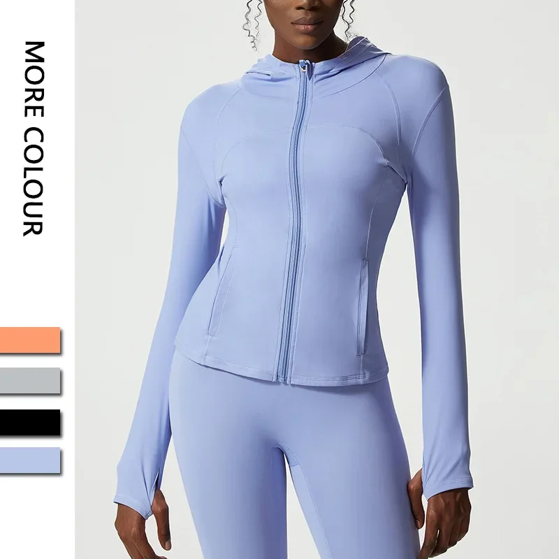 New Yoga Clothes Jacket Women's Nude Long-sleeved Fitness Clothes Women's Sportswear Top