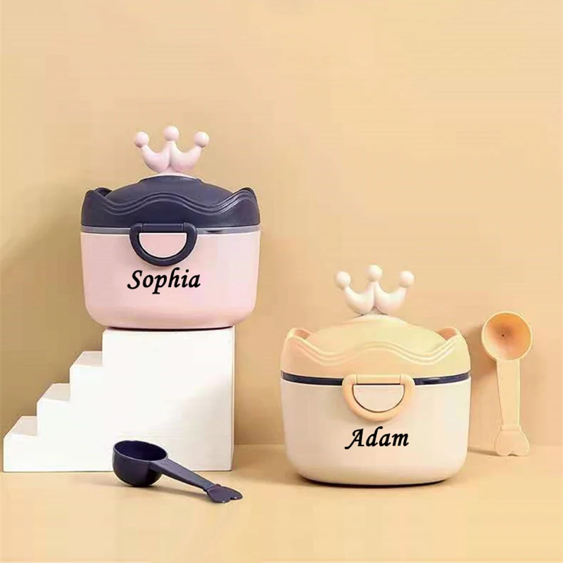 Portable Customizable Name Milk Powder Box Baby Travel Feeding Organizer Personalized Gifts