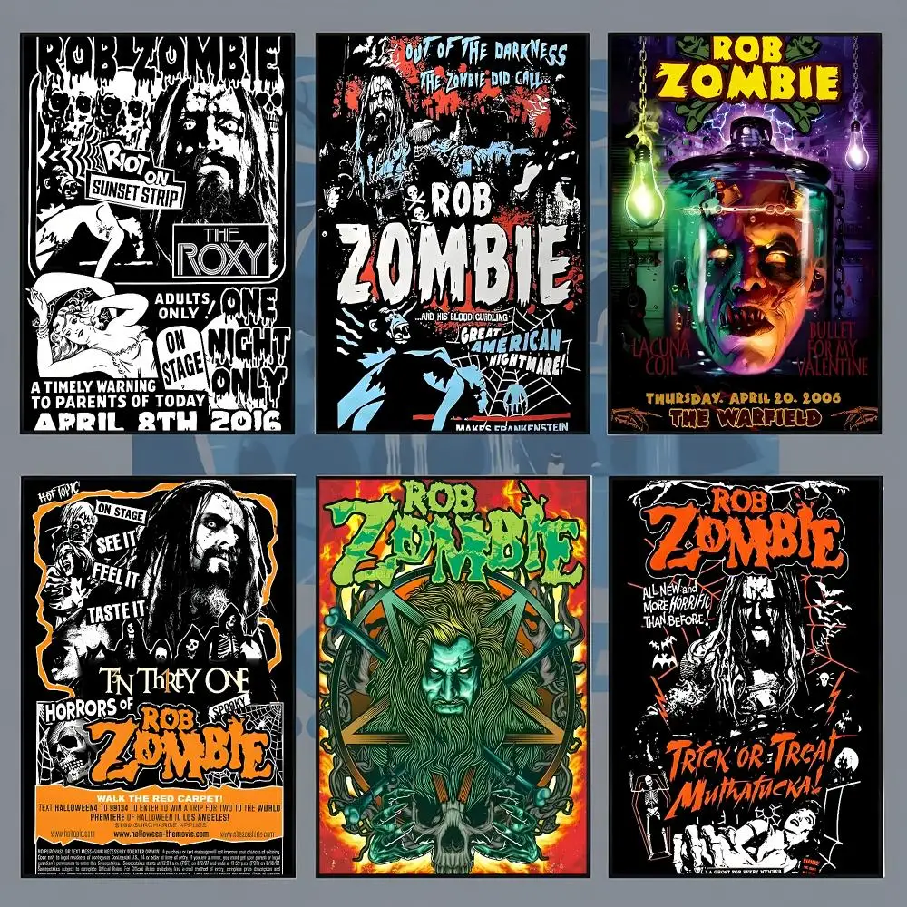 Rob Zombie Art Poster Aesthetic Wall Art Print for Living Room Bedroom Study Office Café Home Decor Stylish Gift