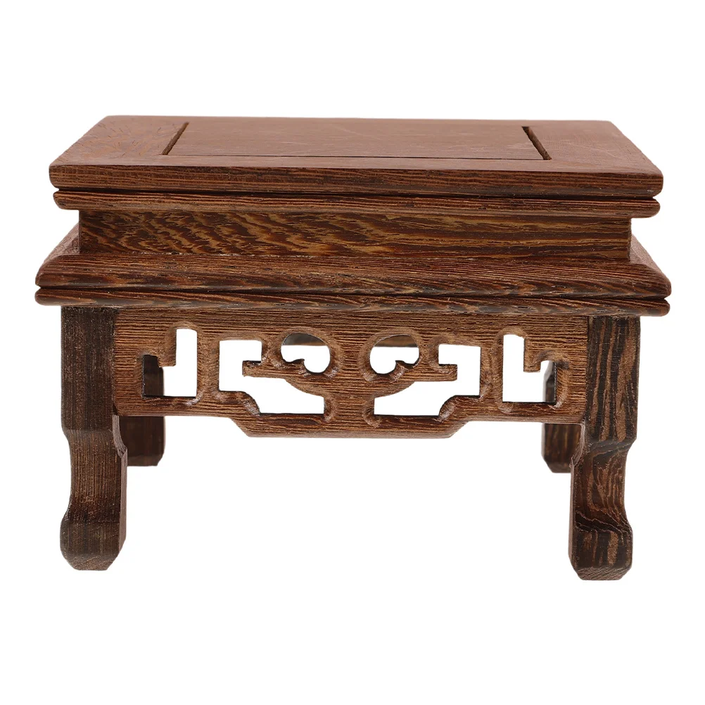 

Chicken Wing Wood Riser Rectangular Wooden Footed Stand for Plants Indoor Flowerpot Holder Vase Display Bonsai Statue Pedestal
