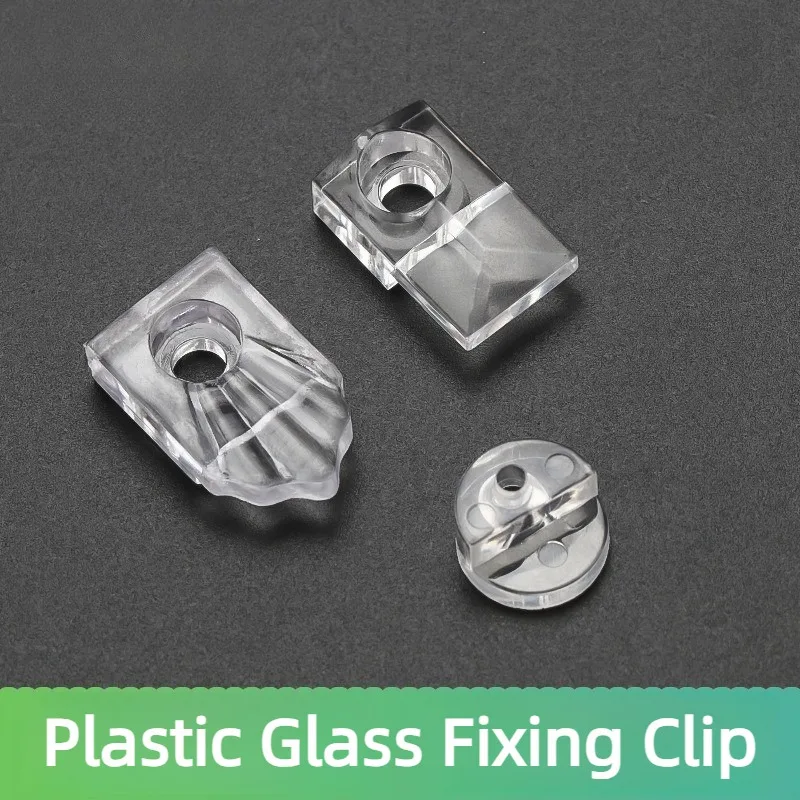 30 Sets Plastic Glass Retainer Clips Mirror Holder Clips Clamps For Cabinet Door Glass Panel Clips Mirror Cabinet Shelf Support