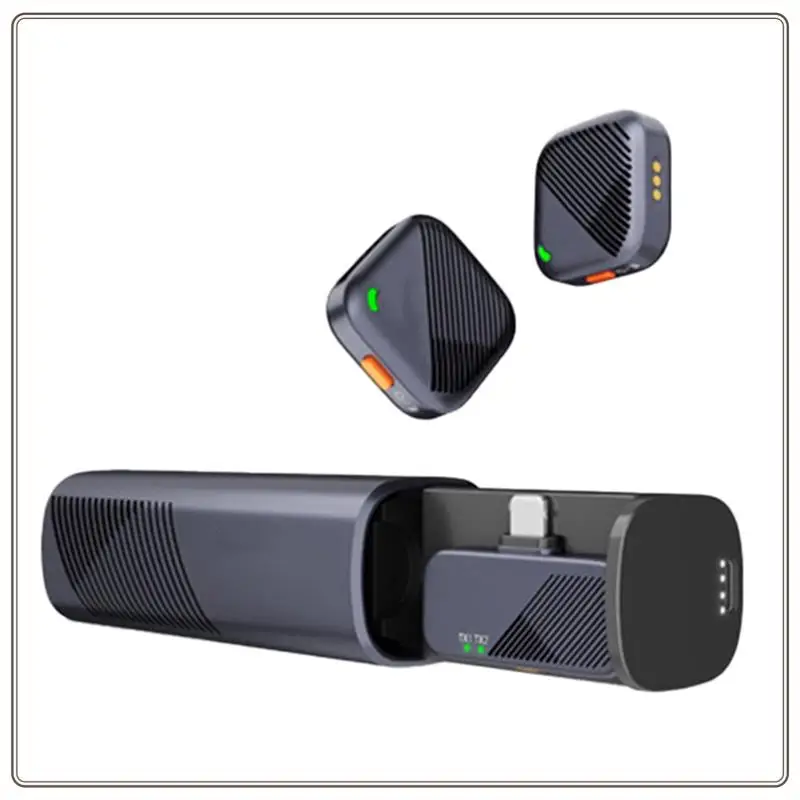 Reliable-Mini Microphone 2.4Ghz Wireless Microphone System Receiver Transmitter For Vlogg Live Streaming B,Mini Microphone 2.4GH