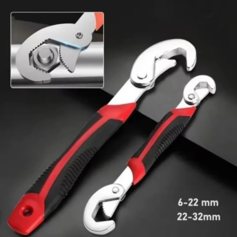 1pcs Multifunctional Adjustable Universal Spanner Wrench 6-22mm/22-32mm Multi-Function Quick Grip Wide Opening Hand Repair Tool