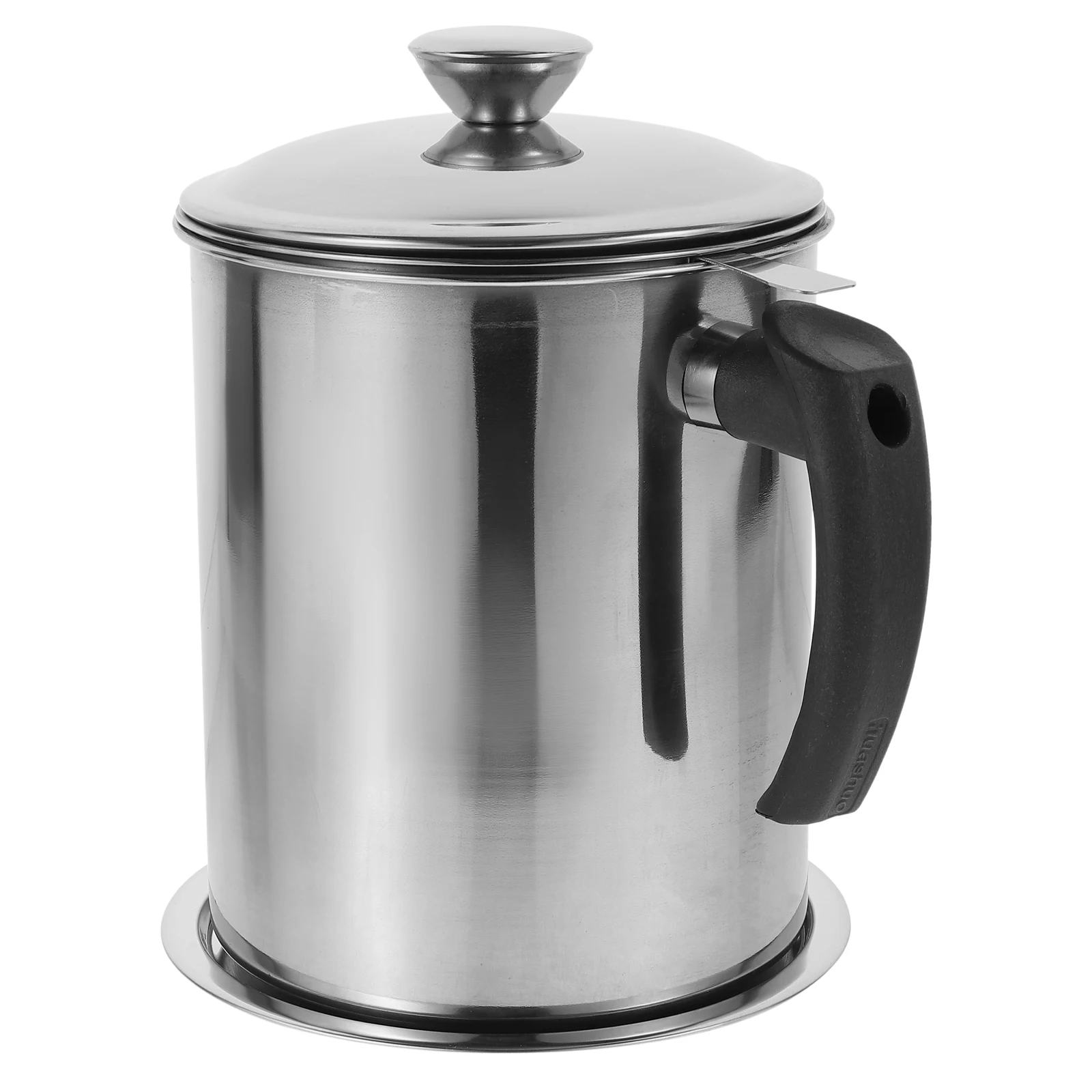 

2 .2L with Cover Stainless Steel Lard Tank Strainer Catcher Container for Kitchen