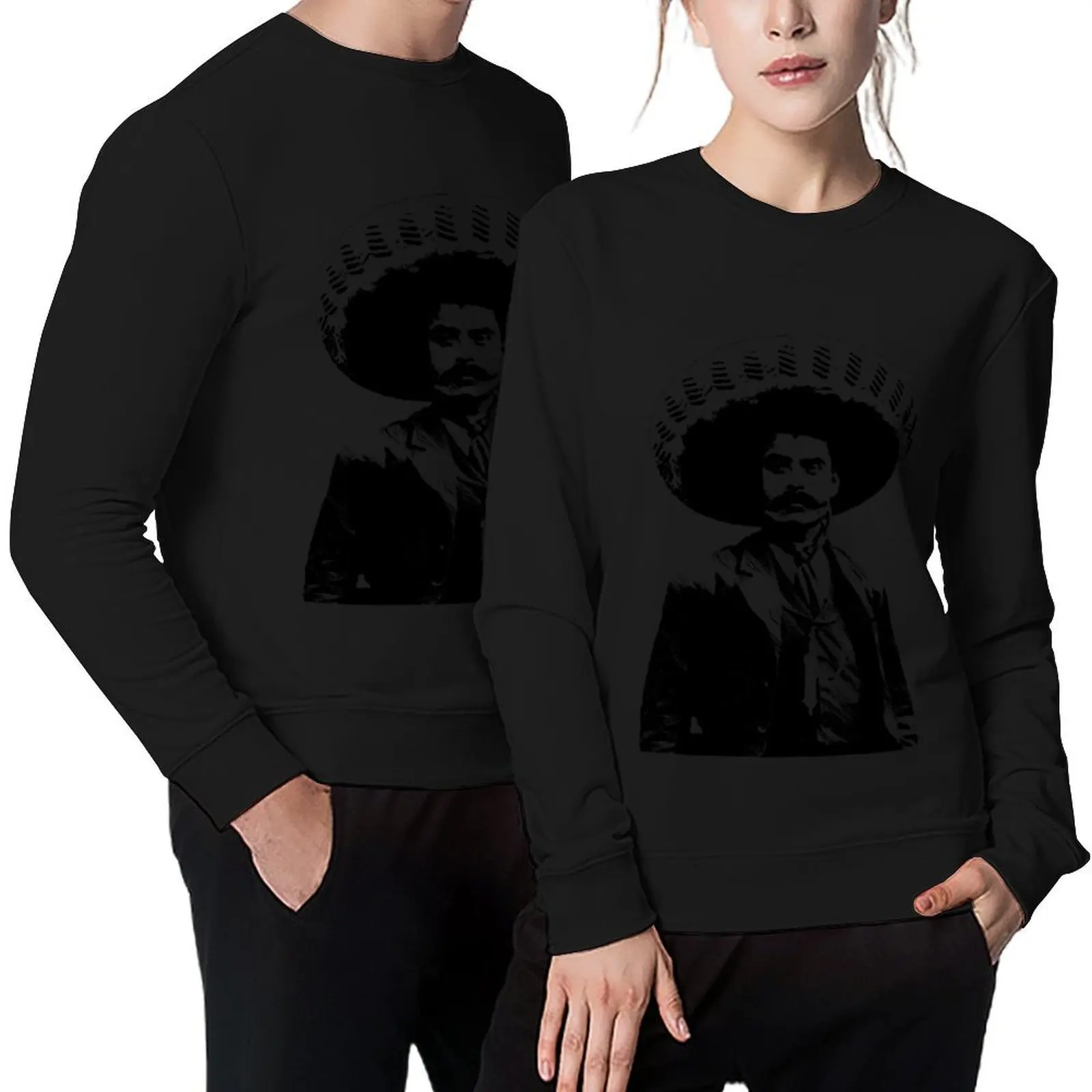 

Emiliano Zapata - unichrome black Pullover men clothes tracksuit male clothes men's autumn clothes oversize sweatshirts
