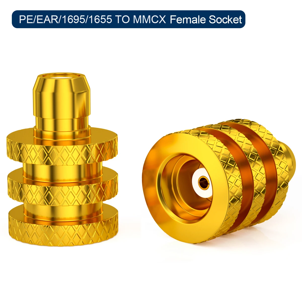 Gold wheel 0.78ear/ie300/ie900/IPX/A2DC/ie400 to MMCX female seat conversion head