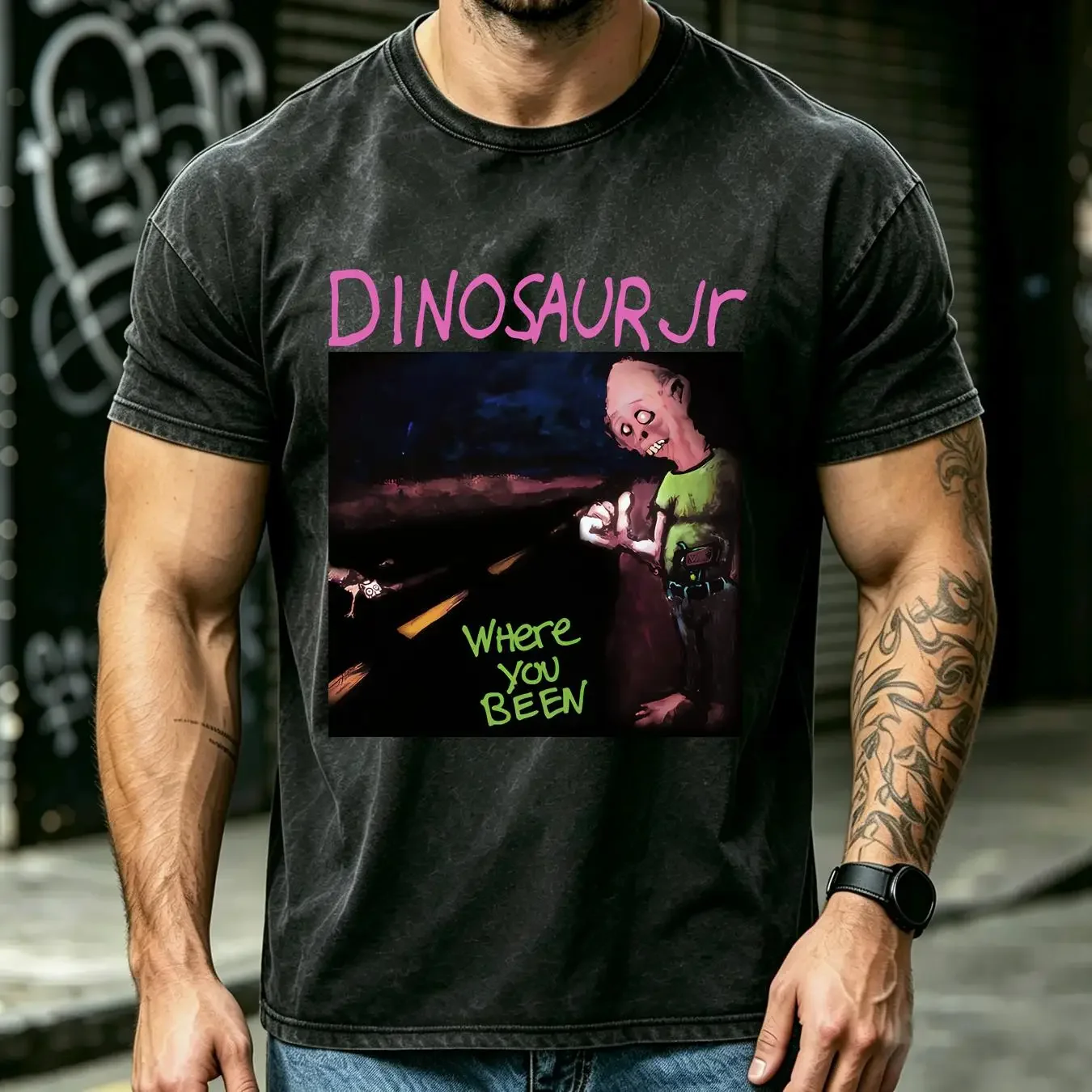 washed T Shirt Dinosaur Jr Where You Been 2024 Tour Black All Size s to 234Xl HE628 long or short sleeves vintage Washed