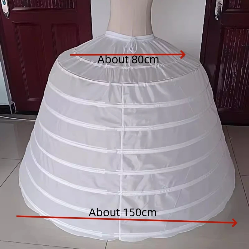 

New Design Luxury Wedding Petticoat 9 Hoops Diameter 150cm Big Ball Gown Underskirt Bridal Accessories jupon crinolina