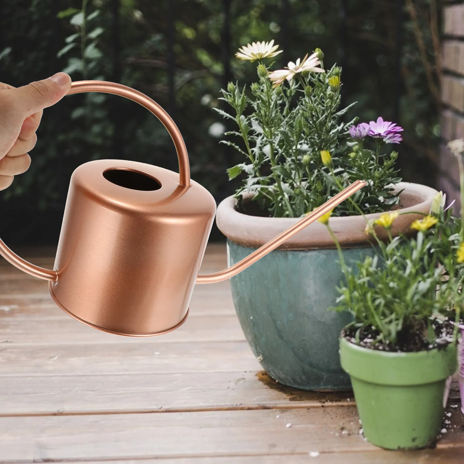 

Премиальная лейка из нержавеющей стали с длинным носиком, эргономичной ручкой, легкая, для женщин, удобная в использовании, садовый инструмент