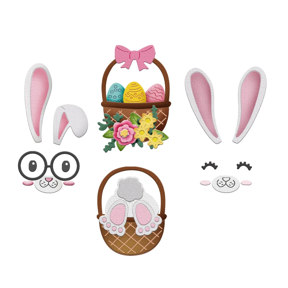 MangoCraft لطيف أرانب عيد الفصح الأرنب البيض قطع يموت DIY بها بنفسك سكرابوكينغ لوازم المعادن يموت قالب السكين ل ألبومات البطاقات ديكور