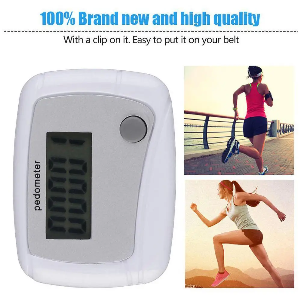 Single-function 3D Electronic Pedometer LCD Screen Electronic Single Key Power-saving Fitness Exercise Information Display Tool