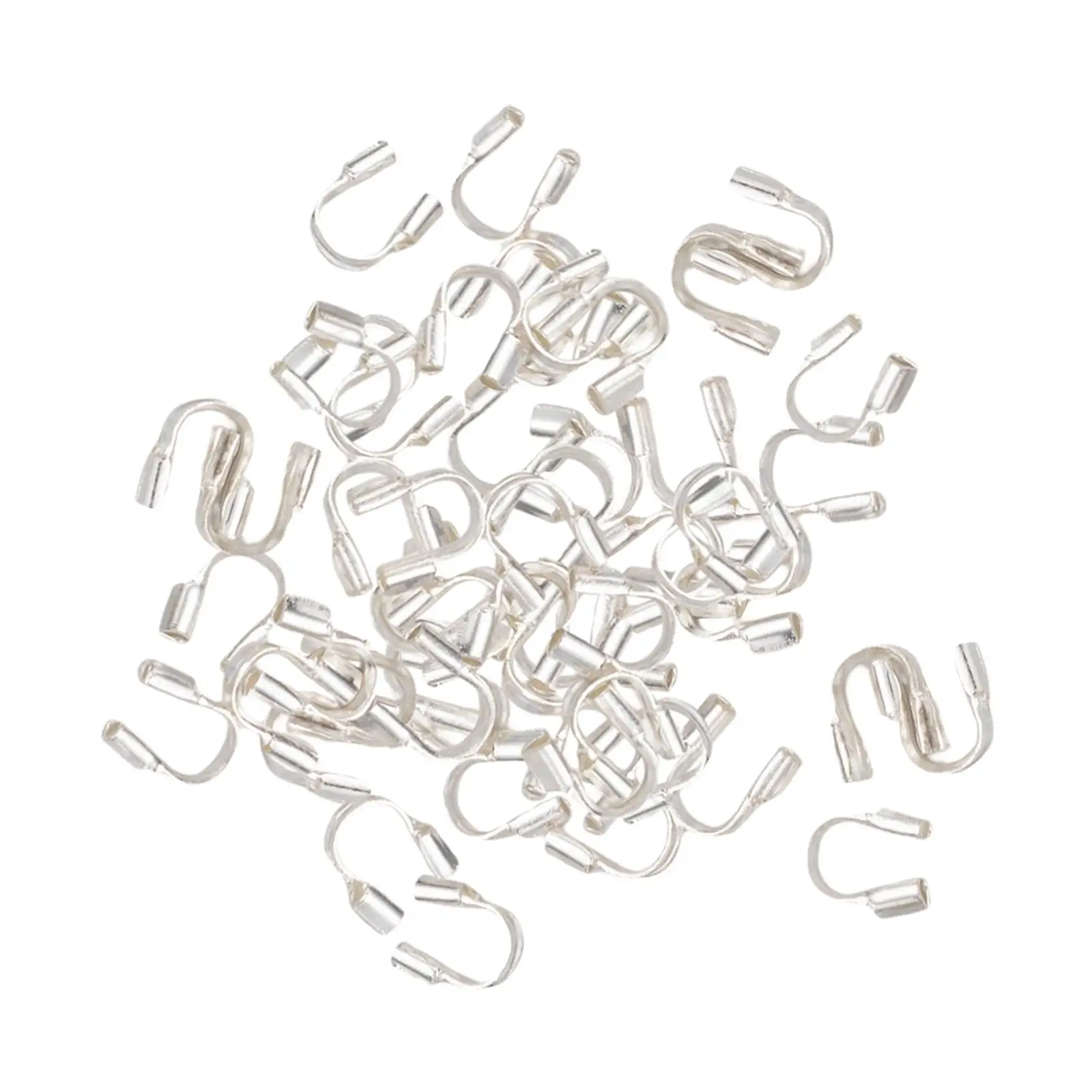 Beads Wire Guards Loops Copper U Shape Cable End Tips for DIY Bracelet Necklace Jewelry Making Accessories Set