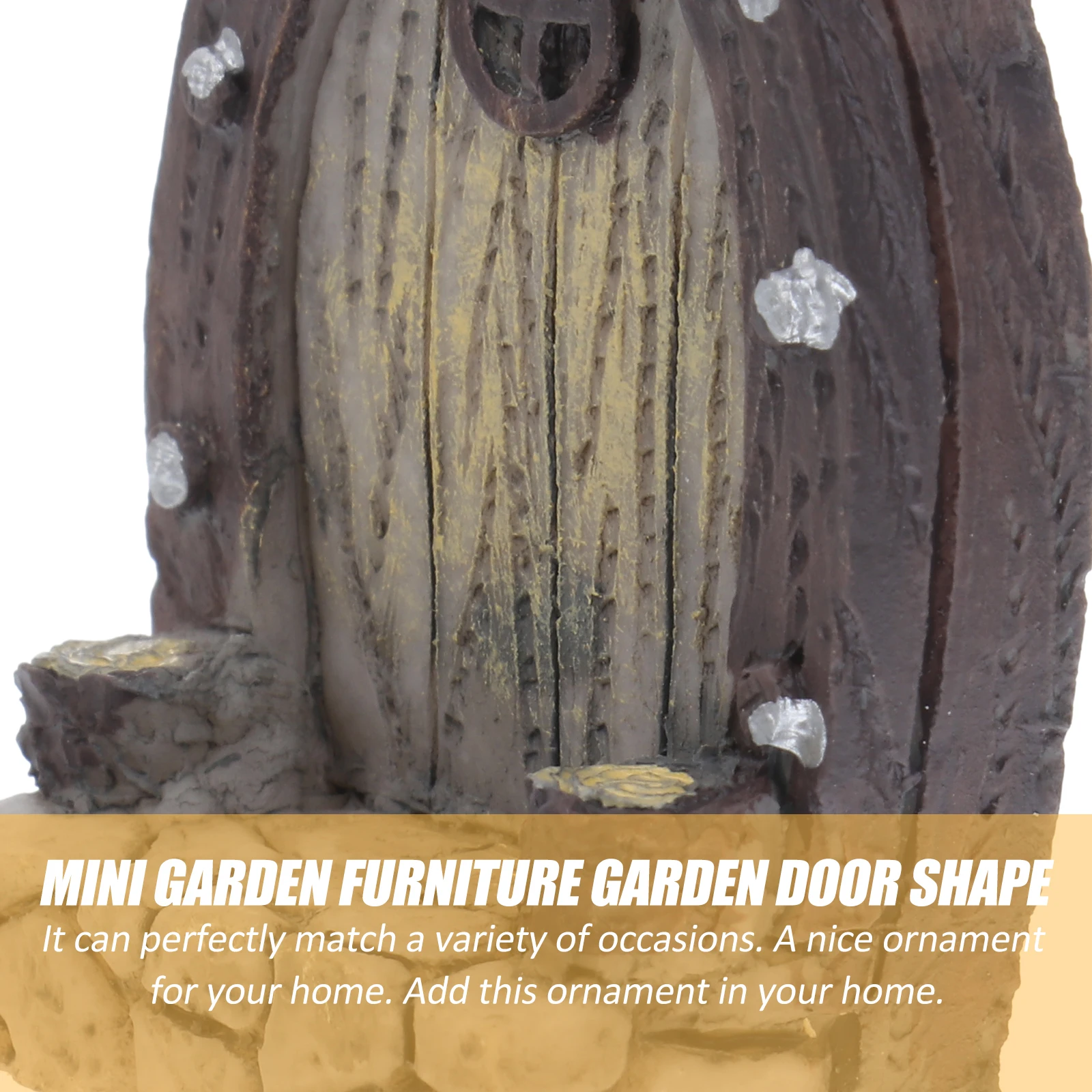 

5Pcs Mini Garden Furniture Resin Door Micro Landscape Decor Simulation Wood Design Small Courtyard Gate for Indoor Outdoor Use