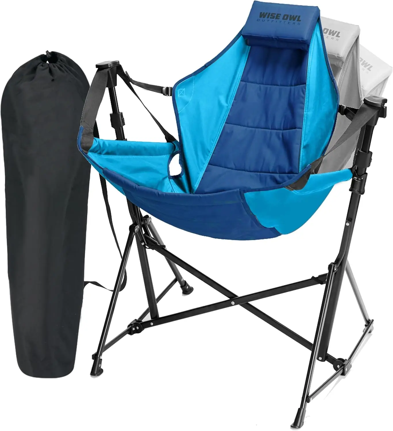 

Portable Folding Hammock Chair for Adults - Comfortable Rocking Camping Chair with Carry Bag, Ideal for Lawn & Outdoors