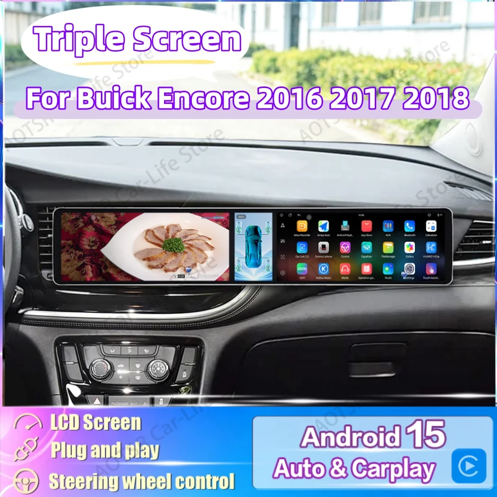 Android Car Radio For Buick Encore 2016 2017 2018 Car Stereo CarPlay Android Auto GPS Navigation Multimedia Player Head Unit