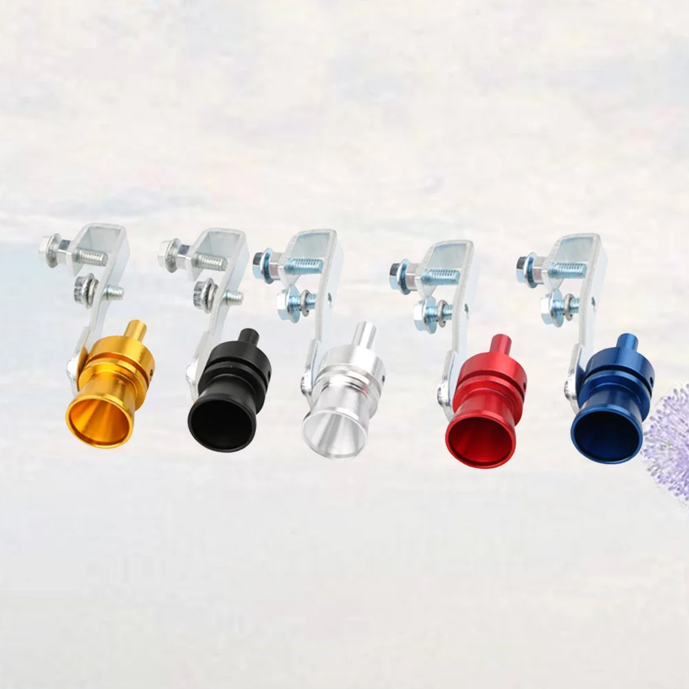 ท่อไอเสียแบบติดตั้งง่าย 5 ชิ้น สำหรับแต่งรถยนต์ พร้อมคลิปหนีบ ติดตั้งง่าย ทนทาน สีเงิน ดำ แดง น้ำเงิน ทอง