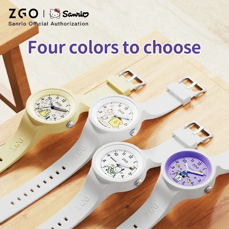ZGO Sanrio Kids Quartz Watch for Boys and Girls, Stylish Luminous Silicone Strap, Sporty Waterproof Watch 877