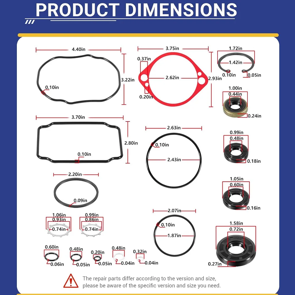 70525 BDP-10A Pump Overhaul Seal Kit Replacement for Hydro-Gear for Ariens Models Replacement for HYI40-0807 59203600 105-6184