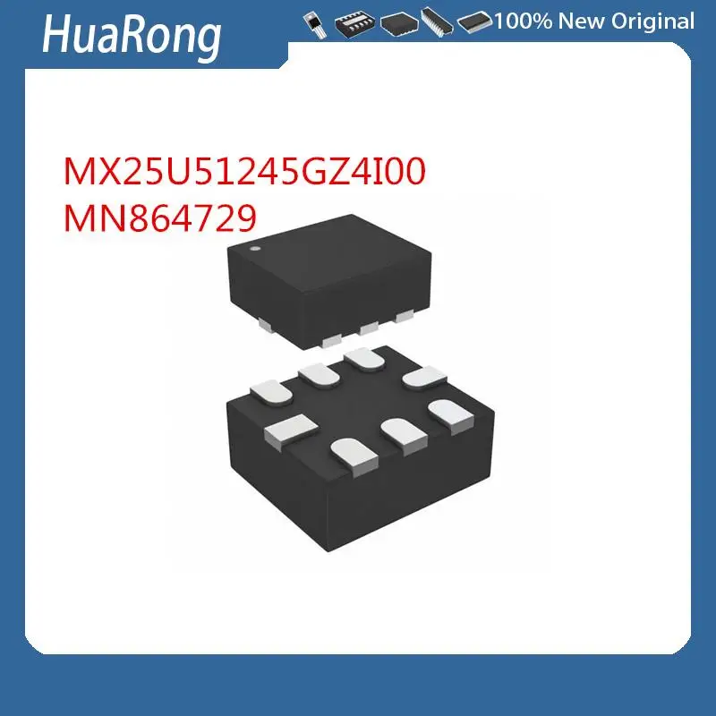 2 Teile/los MX25U51245GZ4I00 MX25U51245GZ4100 MX25U51245GZ 25U51245GZ4100 QFN-8 MN864729