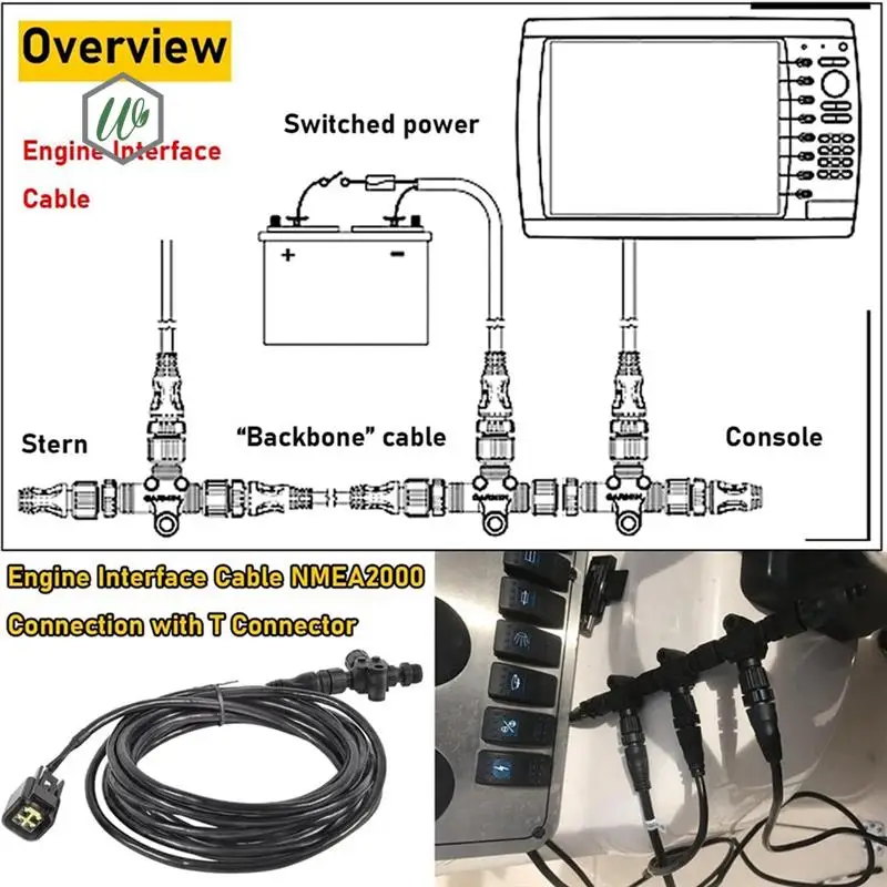 A14F-para Lowrance & Simrad 000-0120-37 Cable de interfaz de motor Yamaha NMEA 2000 7M y T repuestos