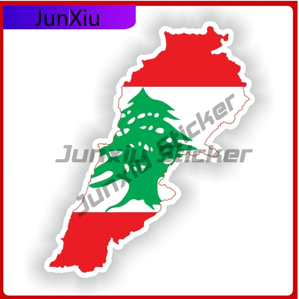 

Lebanon National Emblem Map Shape And Outline Vinyl Waterproof Decals Racing Decals Camper Van Funny Car Decoration Adventure