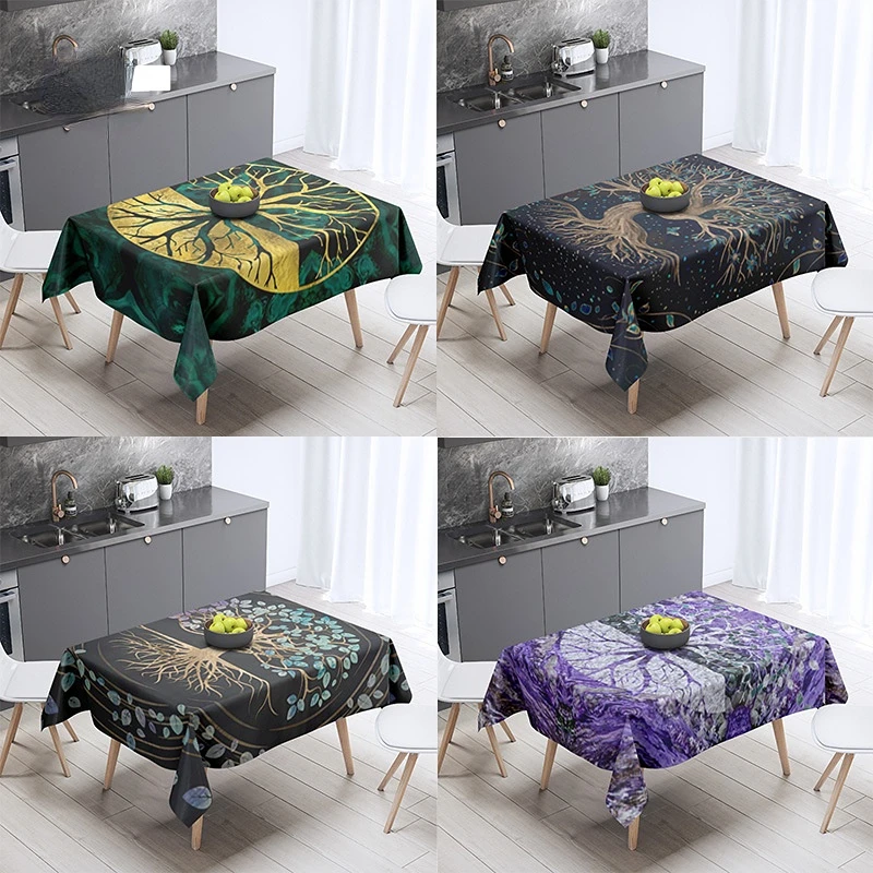 Tarot Tablecloth Dust Proof Tree of Life Altar Cloth Pagan Spiritual Pendulum Witchcraft Astrology Oracle Cards Pads Party Decor