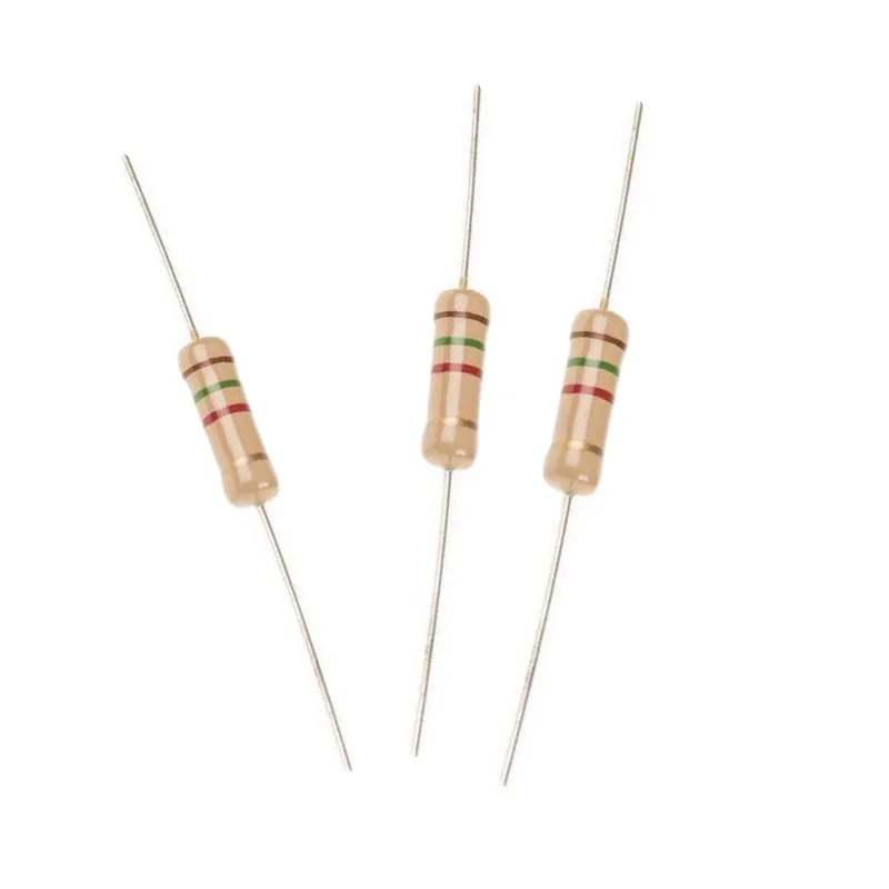 Resistor do filme do carbono, 1W, 2W, 1, 4W, 5%, 0R-10M, 10R, 22, 33, 47, 100, 220, 330, 470, 910, 1K, 1.2K, 1.3K, 18K, 47K, 100K220K, 330K, 1, 100 PCes M 10Mohm