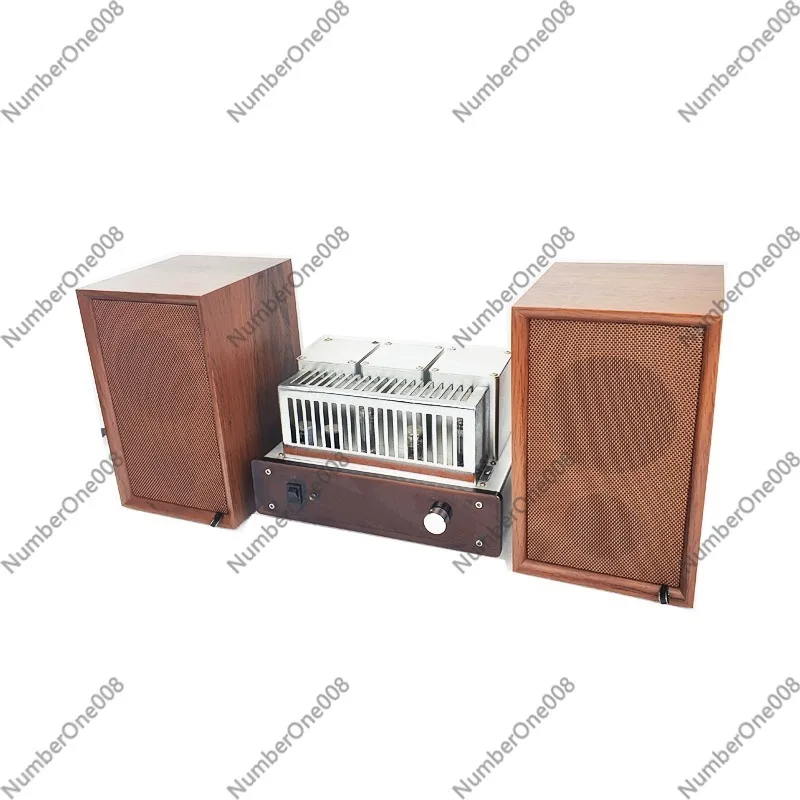 Vintage 4 Inch Bookshelf Speaker Pair, HiFi Passive Monitor for Tube Amplifier, Front Surround Sound Stereo System