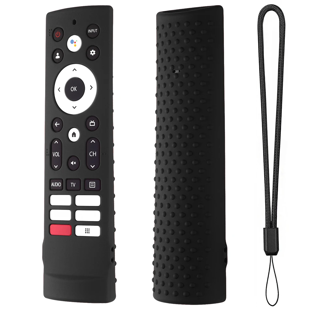 Controller Skin Shockproof TV Remote Control Case Cover with Removal Lanyard TV Remote Cover for Hisense Voice Remote ERF3V90H