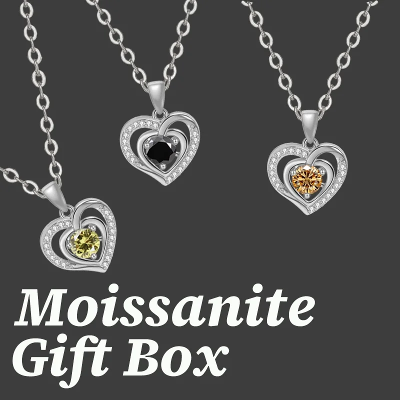 

Рождественский gif LAMVOICE, колье из стерлингового серебра 925 пробы, ожерелье из муассанита 1 карат, gif высокого качества, ювелирные изделия для женщин