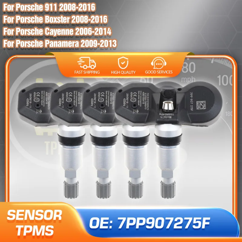 

7PP907275F 433 MHz Parts For Porsche 911 918 Porsche Panamera Boxster Cayenne Cayman TPMS Sensor Tire Pressure Monitoring System