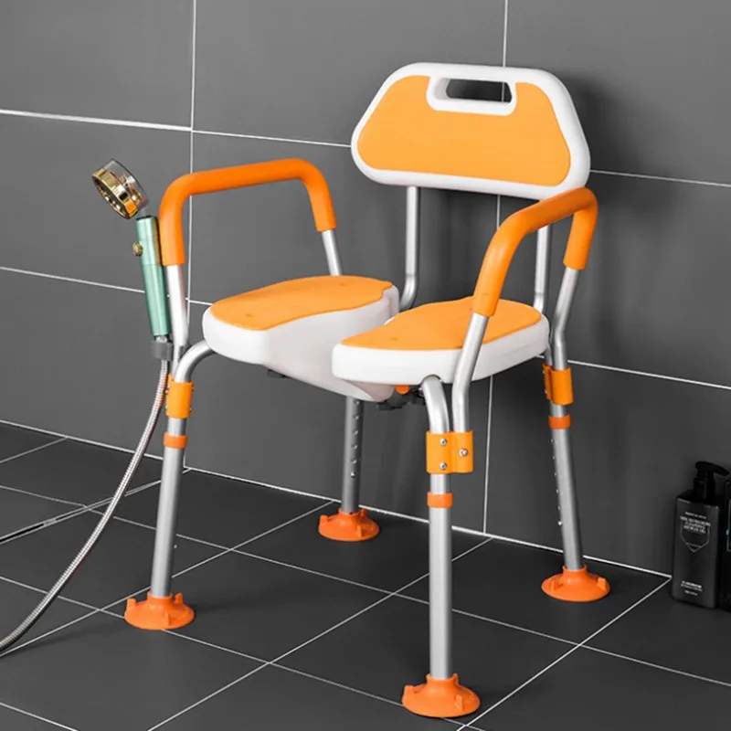 

Portable Chair Protector Feet Grips Ergonomic Shower Chair Bathroom Shower Bench Sgabello Pieghevole Portatile Home Furniture