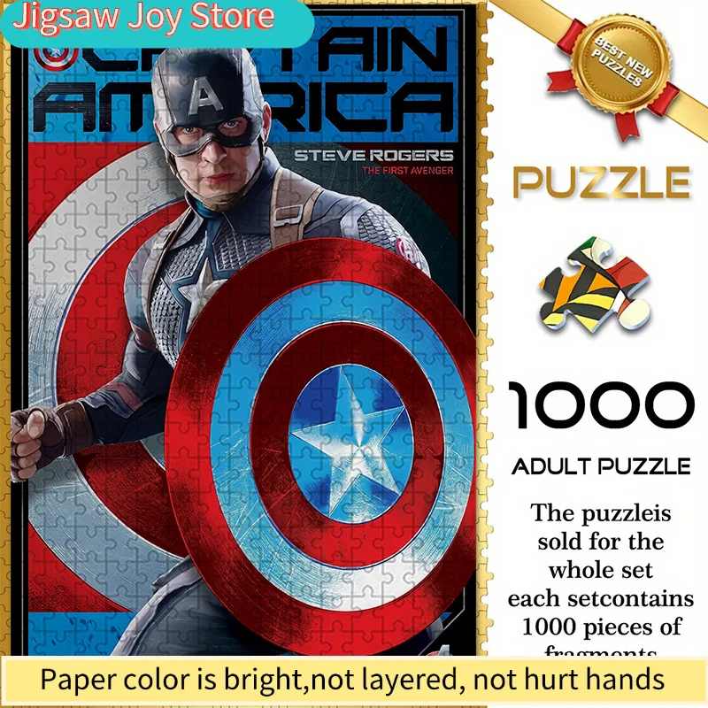 

Бесшовные пазлы в стиле Marvel Z11.3-115 с винтажным художественным дизайном щита и костюма Капитана Амеры - прочные и долговечные.