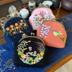 Handmade DIY Embroidery Starter Kit For Beginners 21X16.5CM Bags Handcraft Needlework Cross Stitch Kit Hand Bag Craft Supplies