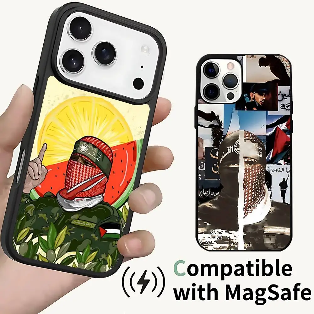 

A-Abu O-Obeida Phone Case For iPhone 17,16,15,14,13,12,11,Pro,Max,Plus,Mini,SE4,E Magnetic Magsafe Wireless Charging