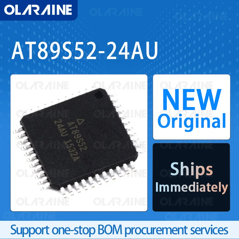 

1/5/10Pcs AT89S52-24AU TQFP-44 original ic chip 8-bit microcontroller RoHS Core 8051 Program memory 7 kB Voltage 5.5 V